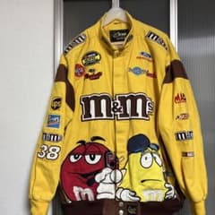 m&m's レーシングジャケット CHASE XL Chase Authentic XL Yellow M&M Nascar Racing Jacket #38 M&Ms