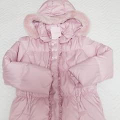 最終値引♪新品タグ付き☆メゾピアノピンクのふわふわダウンコート140のサムネイル