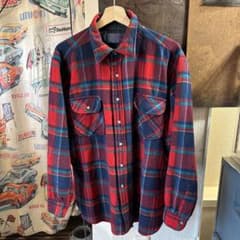 70s Pendleton ウールチェックシャツ XL - メルカリ
