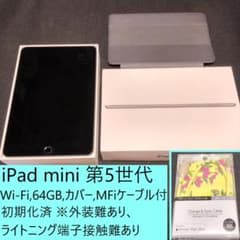 iPad mini 第5世代 Wi-Fi 64GB　カバー付　 外装、端子接触難 iPad mini 第5世代 Wi-Fi 64GB カバー付 外装、端子接触難 - メルカリ