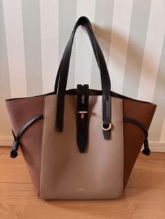 極美品 FURLA トートバッグ ブラウン ベージュ ブラック - メルカリ