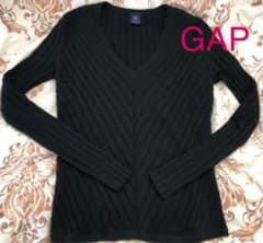 あき様専用　Vネック　リブニット  セーター　ギャップ Gap ブラックのサムネイル