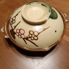 梅の花模様 土鍋 蓋付き 10号 直径約30cmのサムネイル