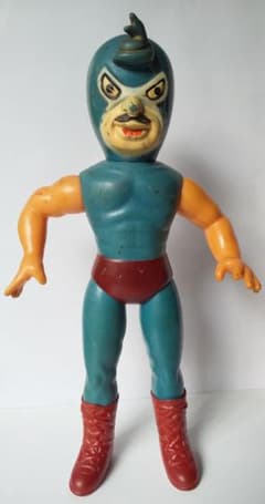 当時物 ソフビ 中嶋製作所 タイガーマスク ブラックバイソン 昭和