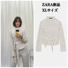 完売品 ZARA ドット柄シャツジャケット XLサイズ新品タグ付き - メルカリ