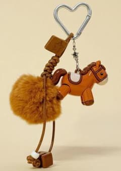 [新品] 馬のチャーム キーホルダー ブラウンのサムネイル