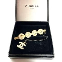 【ヴィンテージ】CHANEL シャネル ココマーク ラインストーン ブローチ
