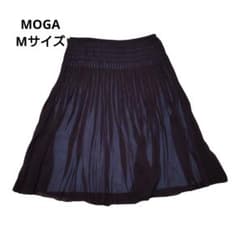 MOGA モガ/シルク100％/プリーツスカート/2(Mサイズ)/ブラウンのサムネイル