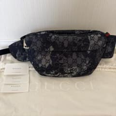 お値下げ!】 GUCCI グッチ GGラバーエフェクトレザー ベルトバッグ