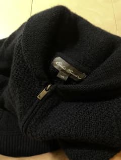 Eddie Bauer メンズ ジップアップニット Lサイズのサムネイル