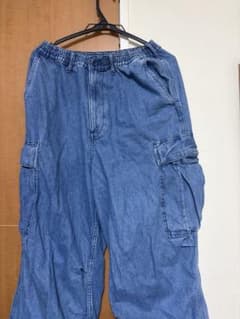 GU デニムカーゴパンツ M ブルーのサムネイル
