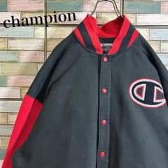 champion チャンピオン 中綿 スウェットスタジャン ビッグロゴ - メルカリ