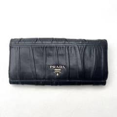PRADA プラダ 長財布 ナッパレザー ゴールドロゴ フラップ 0503-④ 