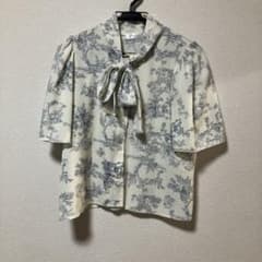 Hudson honey 半袖ブラウス トワルドジュイ柄のサムネイル
