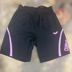 arena ハーフパンツ ブラック×ピンクのサムネイル