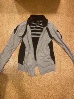 ARMANI EXCHANGE ジップアップ ニット グレー ブラック XSのサムネイル