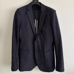 ジュンハシモト ストレッチ テーラードジャケット カモ柄 2 ネイビー