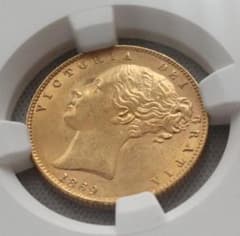 1869年 イギリス ビクトリア ソブリン金貨 NGC MS62 1869年 イギリス ビクトリア ソブリン金貨 NGC MS62 - メルカリ