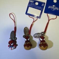 USJ Spider-Man Takoyaki Snowman Strap (Set of 3)