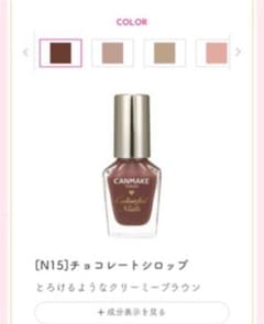 キャンメイク カラフルネイルズ N15 チョコレートシロップのサムネイル