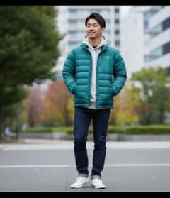 超美品 ザ・ノースフェイス ライトダウンジャケット 550 グリーン L 好 