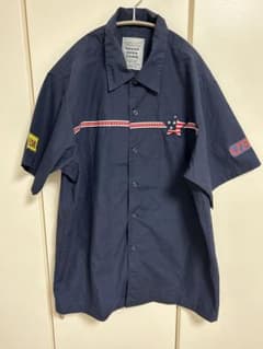 【古着】NEVER SEEN THING 半袖シャツ USA レーシング L