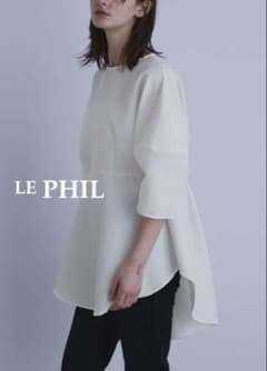 美品】 ◎LE PHILヘリンボーンジャガードブラウス ルフィル ADORE