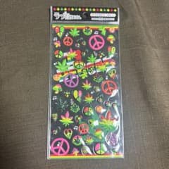 当時物】クーリア 平成レトロ シール レゲエ ラブアンドピース ドクロ