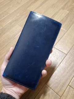 ブルックスブラザーズ ブラックフリース コードバンウォレット 長財布 ブルーのサムネイル