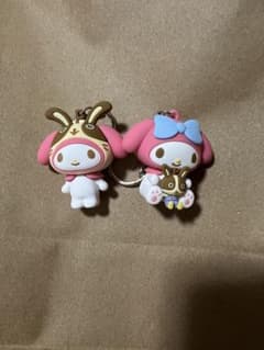 My Melody & KUROMI ラバーキーホルダーセット　宇佐美のサムネイル