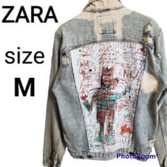 名作・極美品】ZARA ザラ バスキア コラボ デニムジャケット メンズM