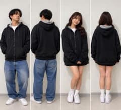 Champion チャンピオン ジップアップパーカー ネイビー XLのサムネイル