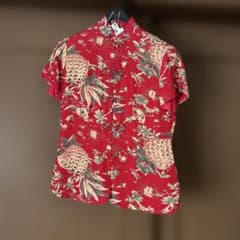 AVANTI SILK アロハシャツ レッド Sのサムネイル
