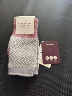 Tehtävä 指なし手袋 グレー ピンクのサムネイル