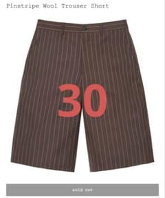 Supreme Pinstripe Wool Trouser Short 30 - メルカリ