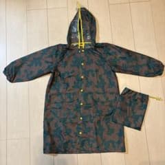 BREEZEブリーズ迷彩柄 キッズ レインコート 120-130cm 収納袋付きのサムネイル