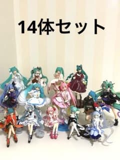初音ミク プライズフィギュア まとめ売り 14体セット クリスタル台座