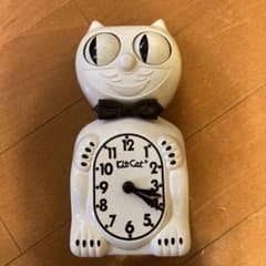 Kit Cat Klock 猫型掛時計 B2 ホワイト【ややジャンク】のサムネイル
