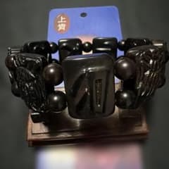 上肯天珠‼️西蔵老礦彫刻・八吉祥・八大財神梵字天珠バングルブレスレット 上肯天珠‼️西蔵老礦彫刻・八吉祥・八大財神梵字天珠バングル