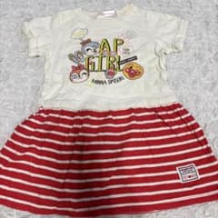 アンパンマンガール ワンピース 半袖 ボーダー キッズ 110 女の子のサムネイル