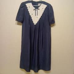 pierre cardin 刺繍襟 半袖ワンピースのサムネイル
