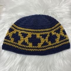 ハンドメイド クラッシャーハット ビーニー クロシェハットのサムネイル