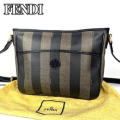 中古美品】フェンディ ペカン ショルダーバック カーキブラウン×ダーク 
