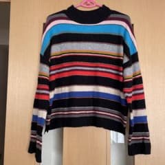送料込　PAGEBOY マルチボーダーニット　ハイネックニットのサムネイル