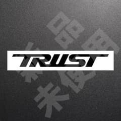 超高品質☆TRUST　トラスト　ステッカー　ブラック　1枚　26mm×200mmのサムネイル