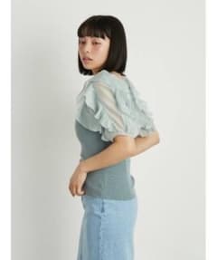 LILY BROWN フリルドッキングニットトップスのサムネイル