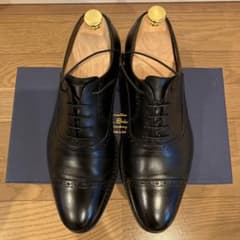 極美品【JALAN SRIWIJAYA】クォーターブローグストレートチップ黒7