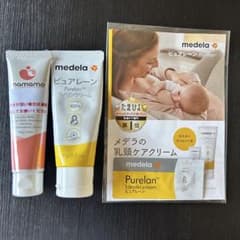medela Purelan ラノリンクリーム とmamamo乳頭ケアクリームのサムネイル