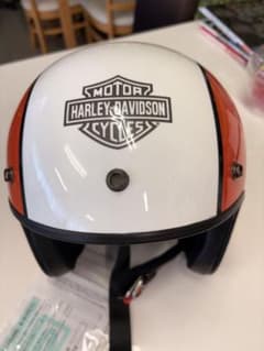 Harley-Davidson ジェットヘルメット オレンジ ホワイト HARLEY-DAVIDSON ジェットヘルメット ホワイト オレンジ - メルカリ