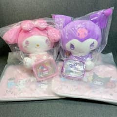 6点 マイメロディ♡クロミ ポーチ付きマルチケース ぬいぐるみ クリアポーチ